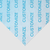 スカイブルー（変わりやすい色！）グラデーションと文字パターン 薄葉紙 (詳細)