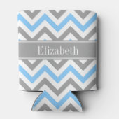 スカイブルーDKグレーウィットシェブロングレーネームモノグラム 缶クーラー (裏面)