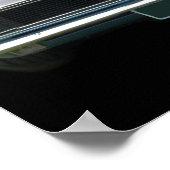 スカイブルーSSカマロとブラックストライプ ポスター (角)