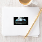 スカイブルーSSカマロとブラックストライプ ラベル (インサイチュ)