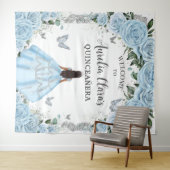 スカイベビーブルーフローラプリンセスキンセアニラバックドロップ タペストリー (インサイチュ(横))