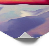 スカイポスターにピンクのハート ポスター (角)