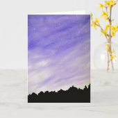 スカイマウンテンナイトバックグラウンド カード (黄色い花)