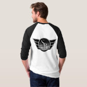 スカイマークメンズホワイトベースボールティー Tシャツ (裏面フル)