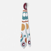 スカイマーツ | エレガントなブルー ブラウン ホワイト オフィス ネクタイ (正面)