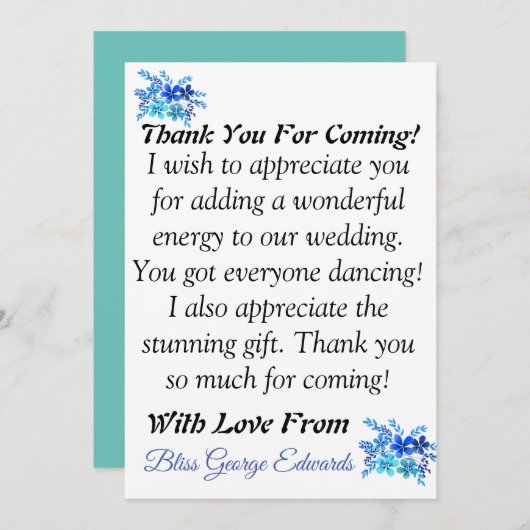 スカイマーツ | 感謝の気持ちを伝える素敵なカード サンキューカード (正面/裏面)