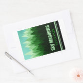 スカイメドウズ州パークバージニアフォレスト 長方形シール (封筒)