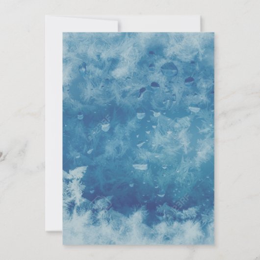 スカイモダンダスティブルースノーフレーク 招待状 (裏面)