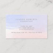 スカイモダンブルーピンクグラデーション美しいまたはプロフェッショナル 名刺 (裏面)