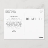 スカイモダンブルーフォト卒業 ポストカード (裏面)