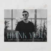 スカイモダンブルーフォト卒業 ポストカード (正面)