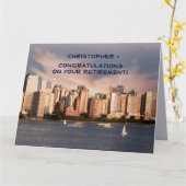 スカイラインからのジャンボ退職祝い カード (黄色い花)