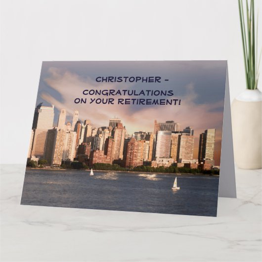 スカイラインからのジャンボ退職祝い カード (正面)