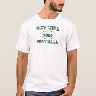 スカイラインのスパルタ式のフットボールのTシャツ Tシャツ