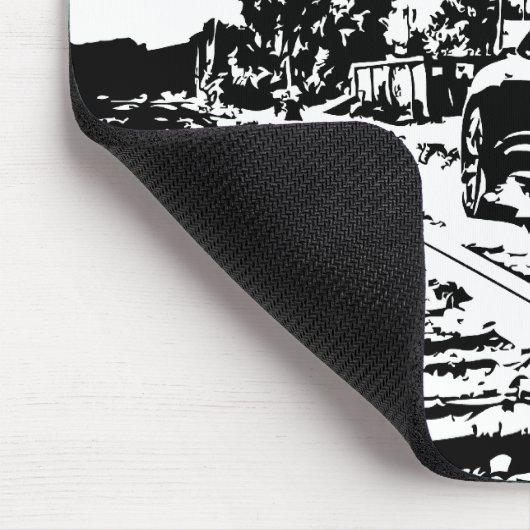 スカイラインの列車は打撃を追跡します マウスパッド (コーナー)