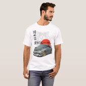スカイラインの日本語 Tシャツ (正面フル)