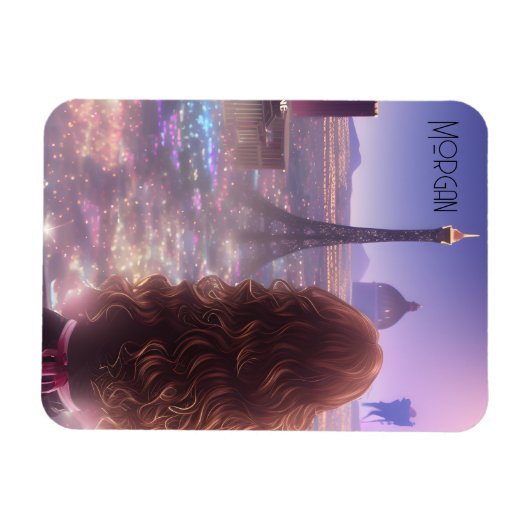 スカイラインを夢見るアニメシティガールデイ マグネット (横)