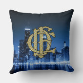 スカイラインを持つシカゴ火災 クッション (裏面)