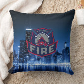 スカイラインを持つシカゴ火災 クッション (ブランケット)