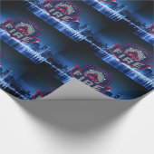 スカイラインを持つシカゴ火災 ラッピングペーパー (角)