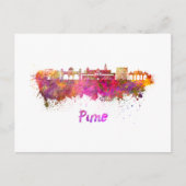 スカイラインを水の色でくぼむ ポストカード (正面)