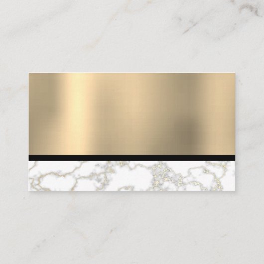 スカイラインシティ | 金箔メタリック大理石 名刺 (裏面)