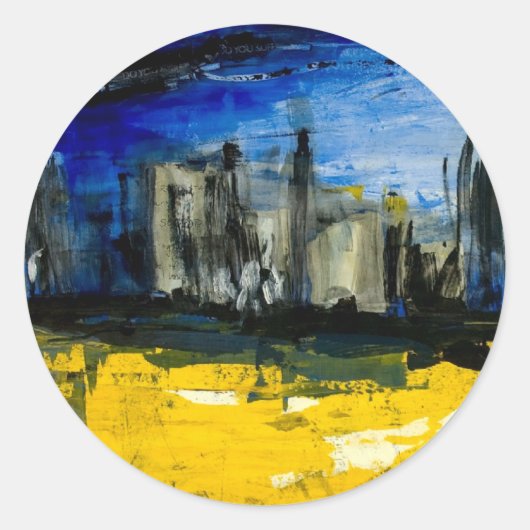 スカイラインステッカー ラウンドシール (正面)