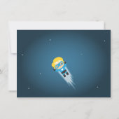 スカイラインスーパーヒーロー誕生日パ子供へーティ 招待状 (裏面)