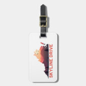 スカイラインドライブシェナンドアバージニアの地図 ラゲッジタグ (正面縦)