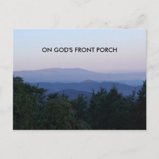 スカイラインドライブ001, ON GOD'S FRONT PORCH ポストカード