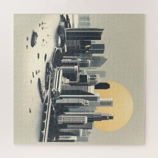 スカイラインファンタジー:シンガポールのマリーナベイ ジグソーパズル (横)