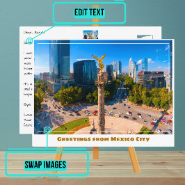 スカイラインメキシコシティの独立記念碑 ポストカード
