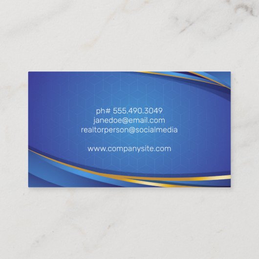 スカイライン建物 | 幾何モダン 名刺 (裏面)