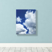 スカイライン ブルー スカイ クラウド 写真 キャンバスプリント (インサイチュ (ウッドフロア))