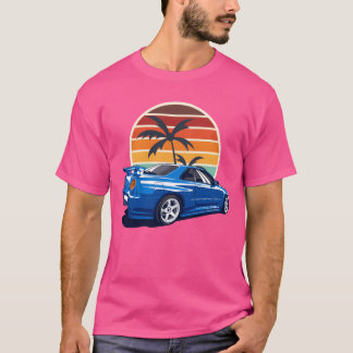 スカイライン GT-R R34 JDMWINURBO 日本のクラシックカー フリ Tシャツ