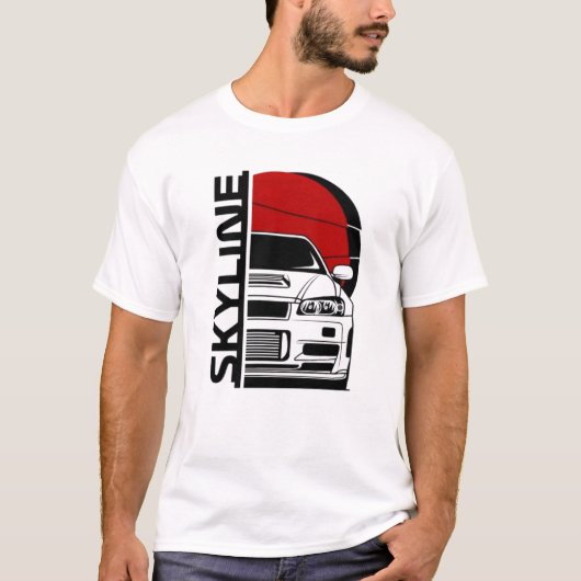スカイライン R34 Tシャツ (正面)