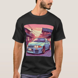 スカイラインGTR32の車日本のin Town Tシャツ