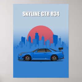 スカイラインGTR R34 ポスター
