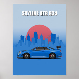 スカイラインGTR R34 ポスター