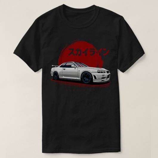 スカイラインGTR R34 1 Tシャツ (デザイン正面)