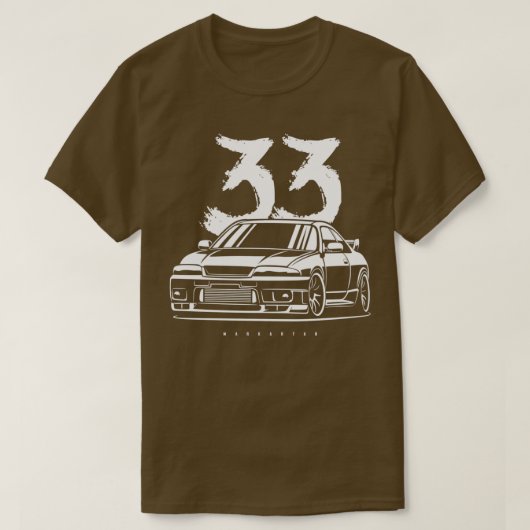 スカイラインR33 GTR 1 Tシャツ (デザイン正面)