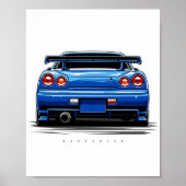 スカイラインR34 GTR ポスター (正面)