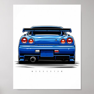 スカイラインR34 GTR ポスター