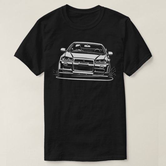 スカイラインR34 GTR 2 Tシャツ (デザイン正面)