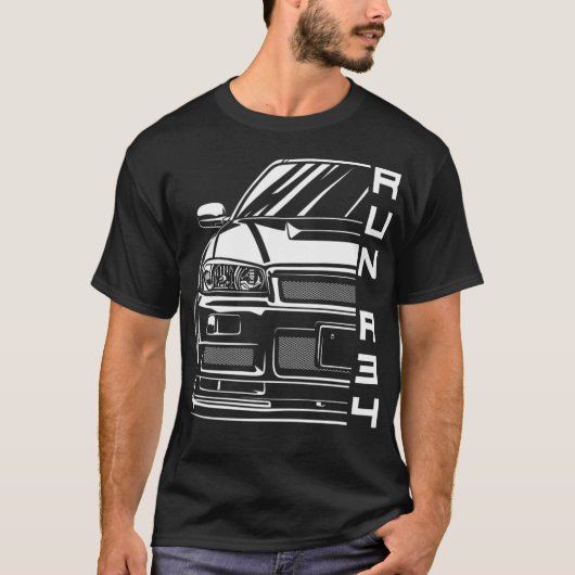 スカイラインR34 Tシャツ (正面)