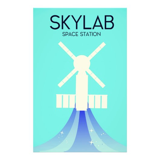 スカイラブ宇宙ステーション宇宙アート フォトプリント            (正面)