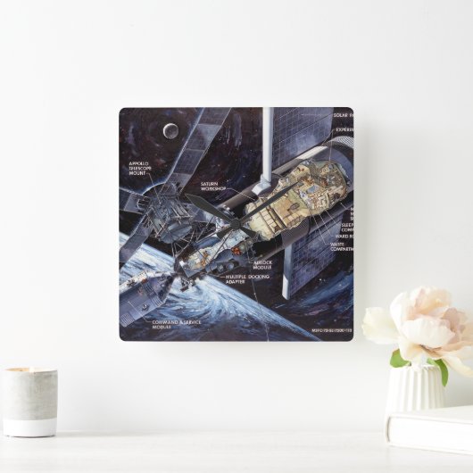 スカイラボ スクエア壁時計 (ホーム)