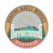 スカイラランニングンニングの心配が消える シール (正面)