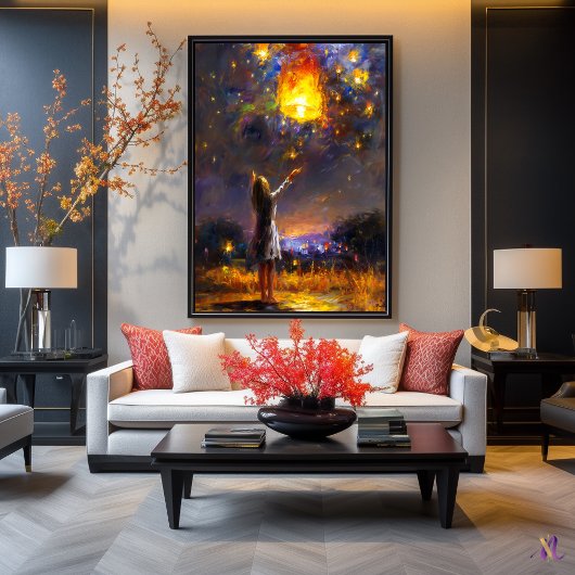 スカイランタンで願いを表現の夢 ポスター