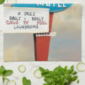 スカイランチモーテルサイン キッチンタオル (折り畳み)